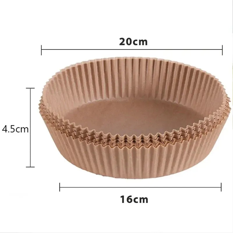Disposable Non-Stick Air Fryer Baking Liners - Bulk Pack of 50 or 100