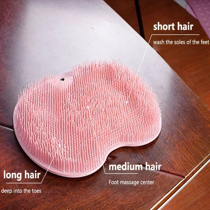 Silicone Massage Foot Pad Shower Mat with Non-Slip Sucker Bathroom Accessory