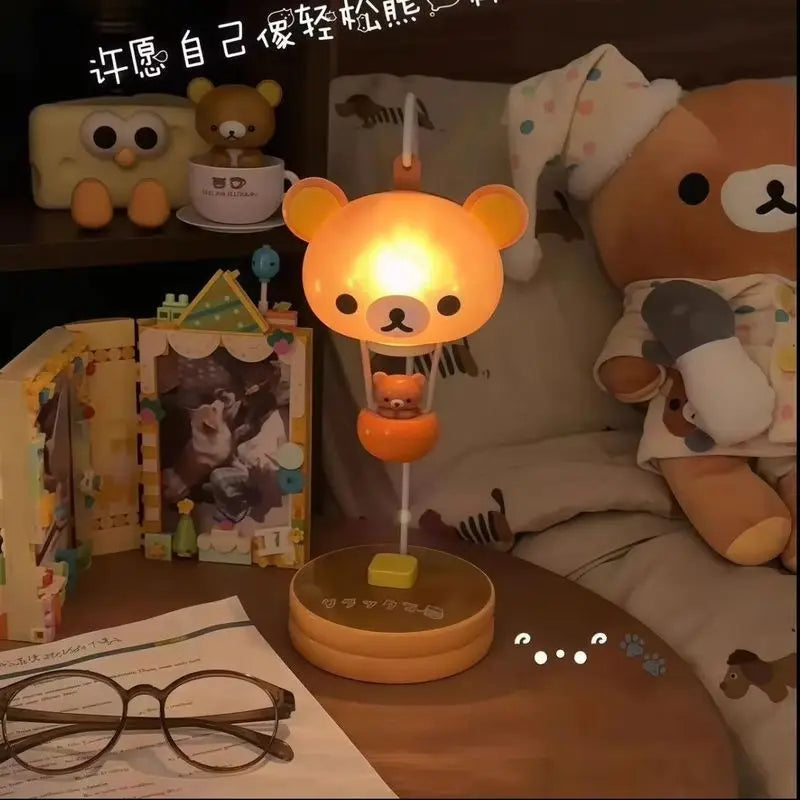 Cute Rilakkuma Bear Table Lamp Night Light Desk Decor for Bedroom & Nightstand