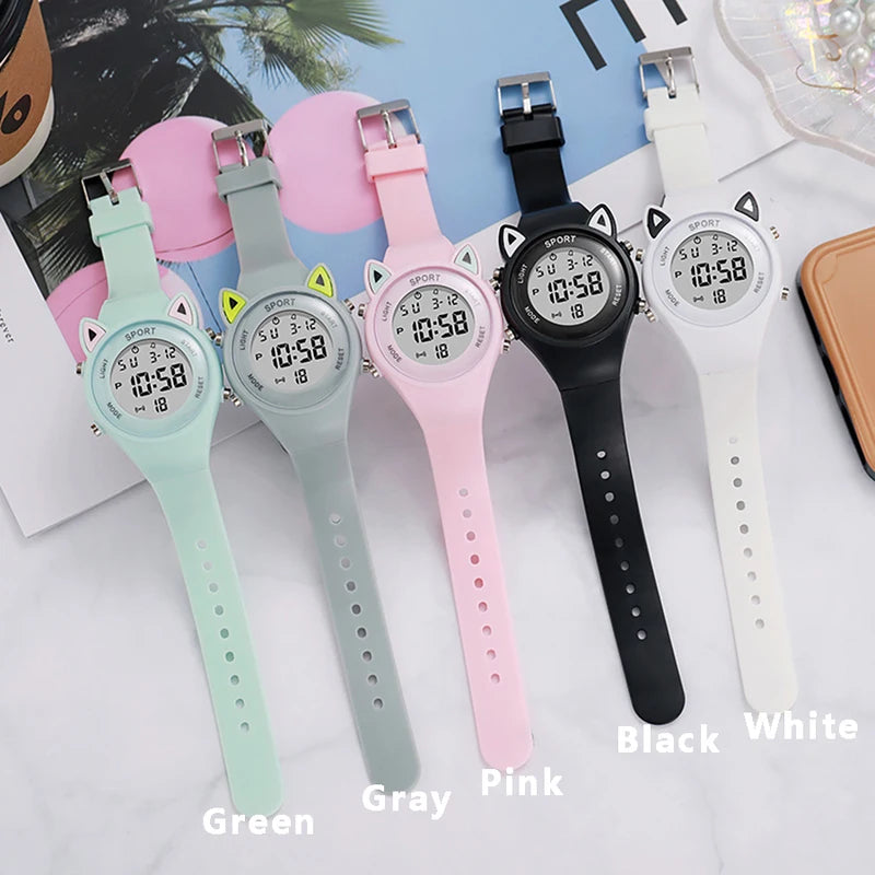 Kids Digital Sports Watch Waterproof LED Luminous Wristwatch for Boys & Girls