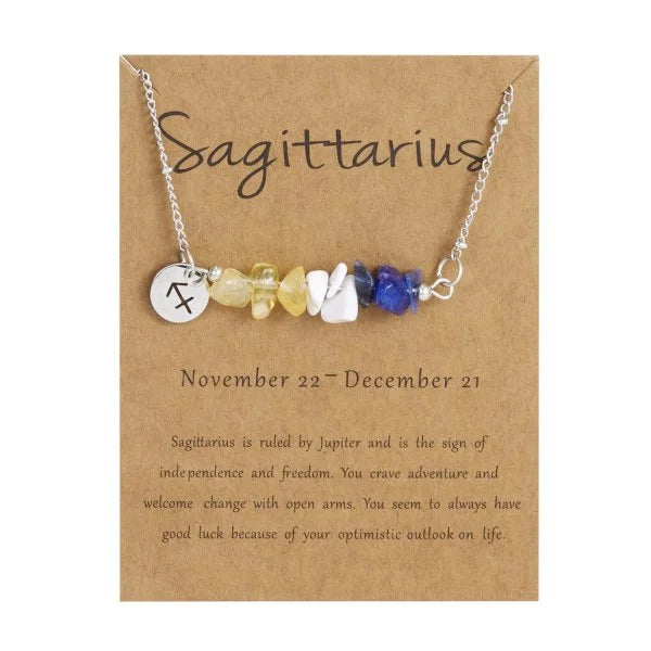 Constellation Sign Natural Stone Bracelet for Women and Kids - Handmade Jewelry Gift