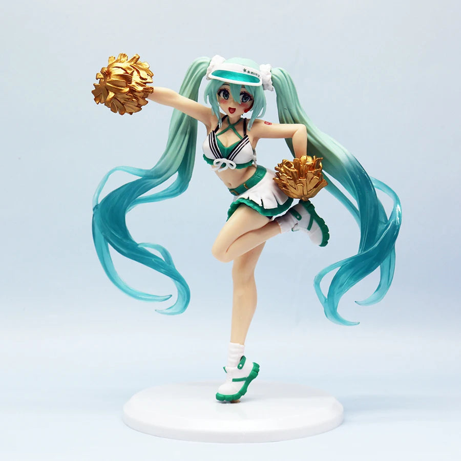 18cm Anime Hatsune Miku Action Figure Cheerleader PVC Figurine Collection Toys