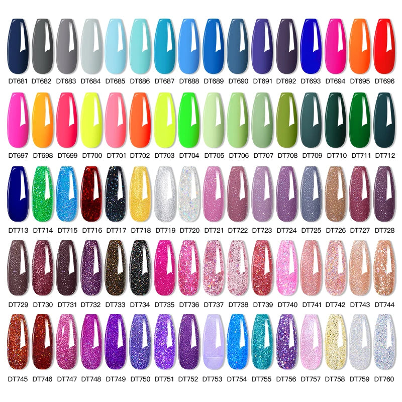 7.3ml Gel Nail Polish Set - Glitter UV Semi-Permanent for Manicure
