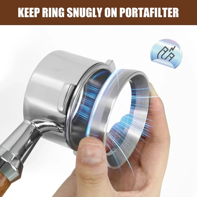 Coffee Dosing Ring 51mm 53mm 58mm Espresso Funnel Magnetic Barista Tool Accessories