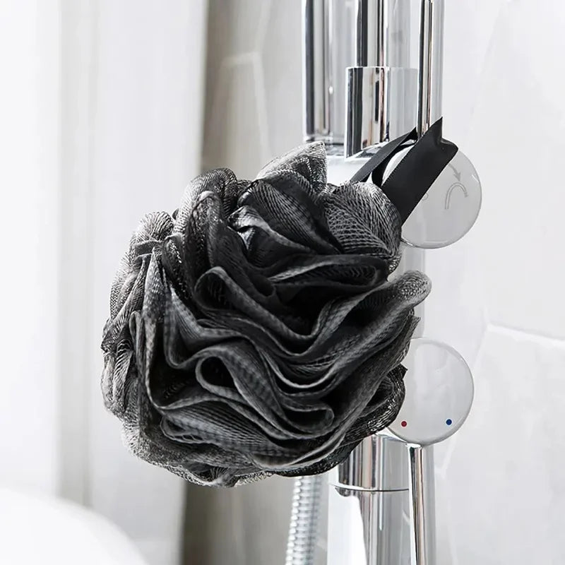 Black Shower Mesh Sponge Exfoliating Body Scrubber Bath Bubble Ball Cleaning Tool