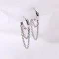 Korean Stylish Cross Arc Long Drop Earrings for Women - Fashion Dangling Jewelry