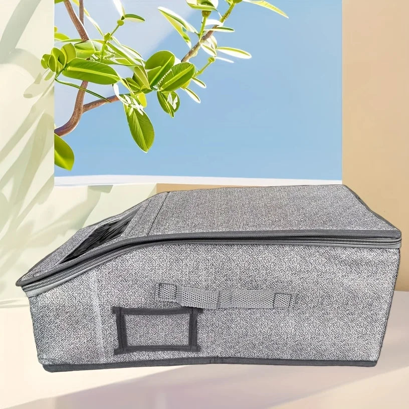 Foldable Fabric Closet Organizer for Hats Clothes & Toys - Dustproof Stackable Storage Box