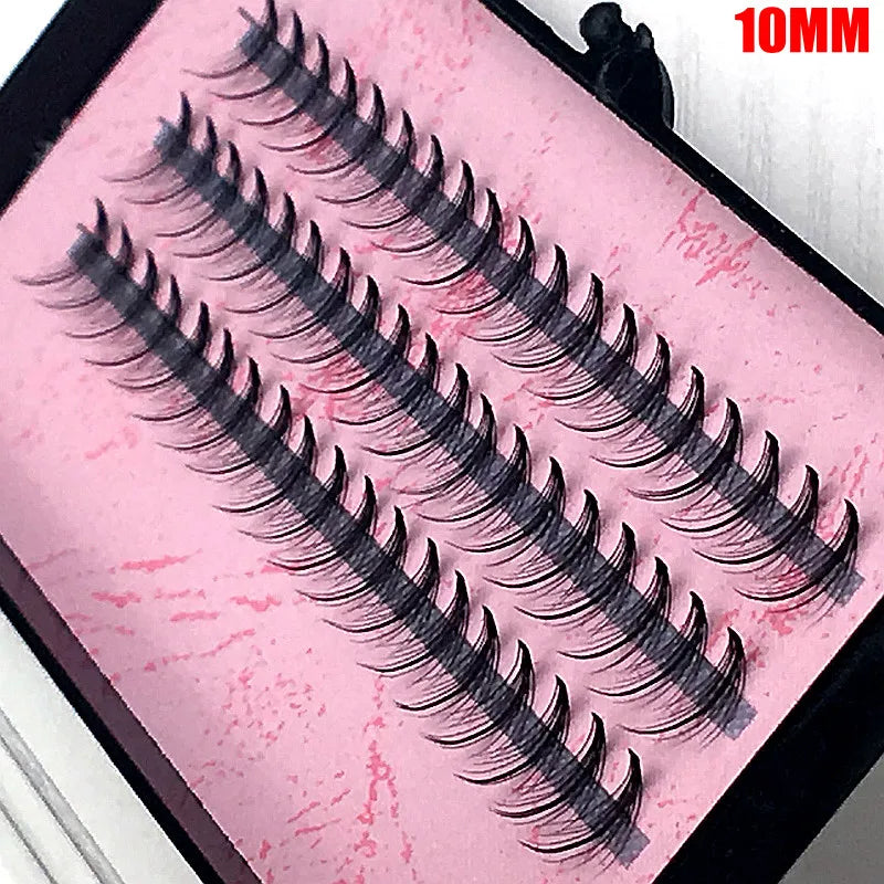 False Eyelashes 4 Pack - Natural Lightweight Individual Lashes for Makeup Extension