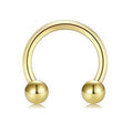 Multiple Styles Body Jewelry Set - Septum Nose Hoop & Lip Labret Earrings