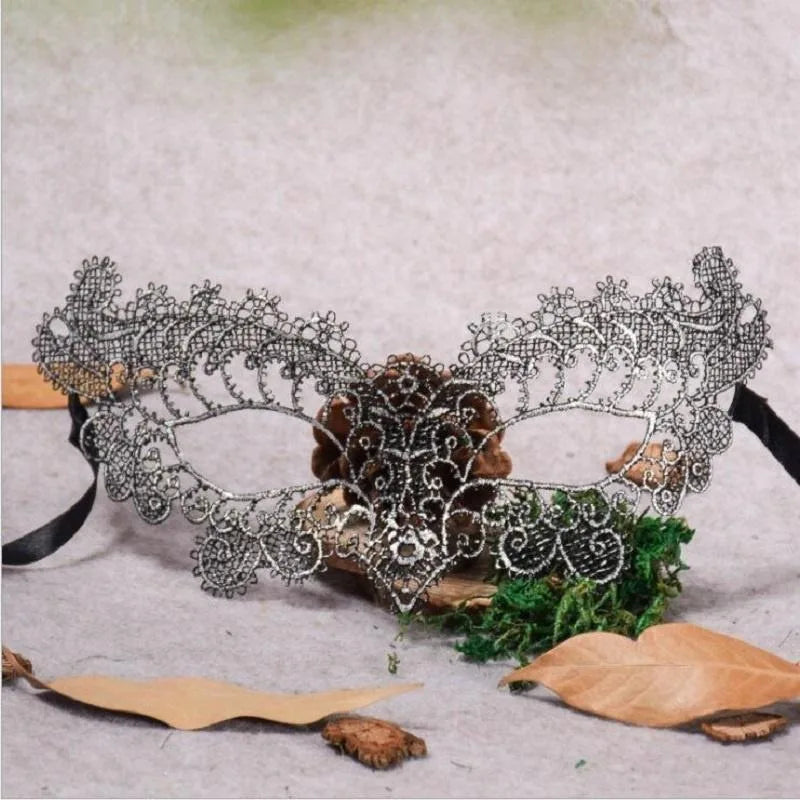 Women Hollow Out Lace Eye Mask for Masquerade Party Halloween Fancy Dress