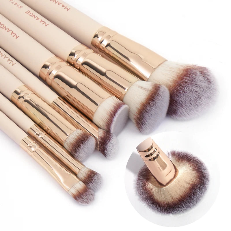 7-Piece Makeup Brush Set for Foundation Blush Powder & Concealer - Soft Synthetic Bristles