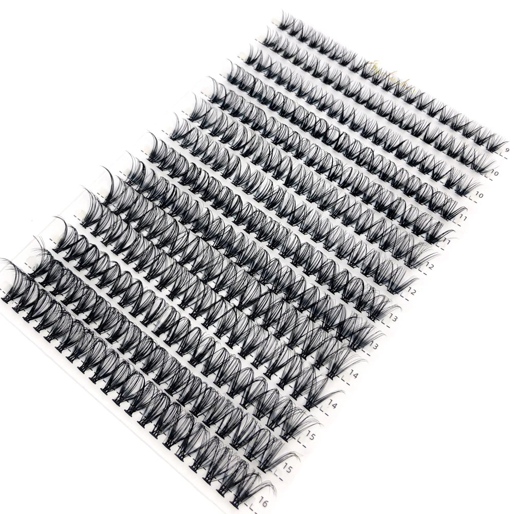 False Eyelash Clusters 30D-80D Mixed Tray Natural & Glam Lashes for DIY Application