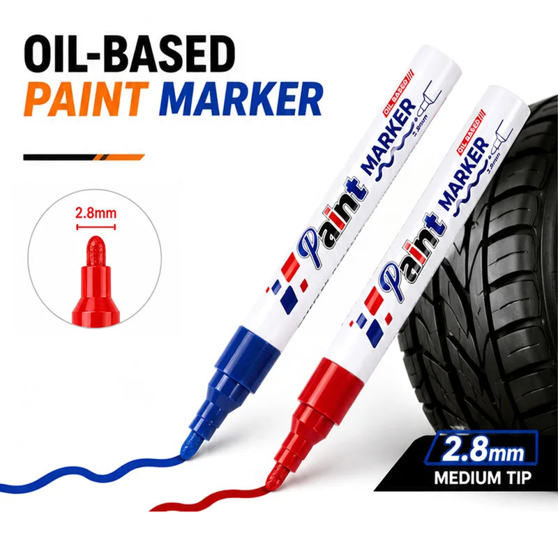 Oil Based Paint Markers Waterproof Permanent Metal Glass Stone DIY Outlining Pen Set