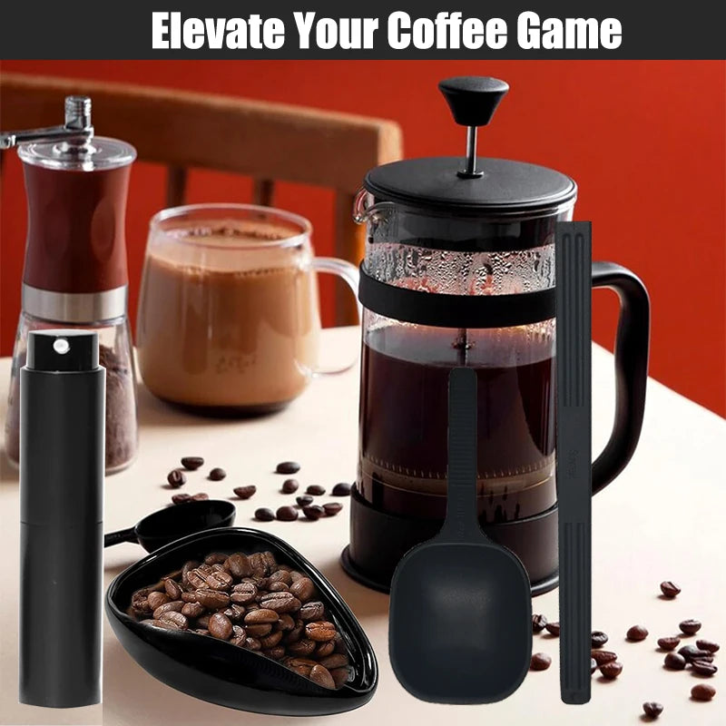 Coffee Bean Dosing Cup and Spoon Set - Ceramic Espresso & Tea Accessories