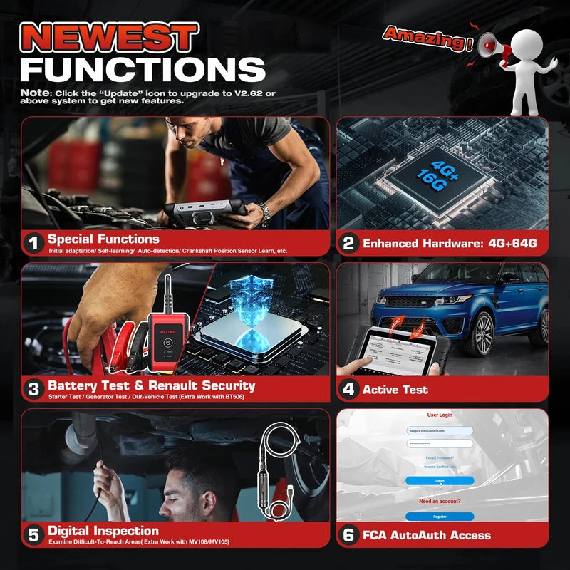 Autel MaxiCOM MK808BT Pro Automotive Diagnostic Scanner All-System Code Reader