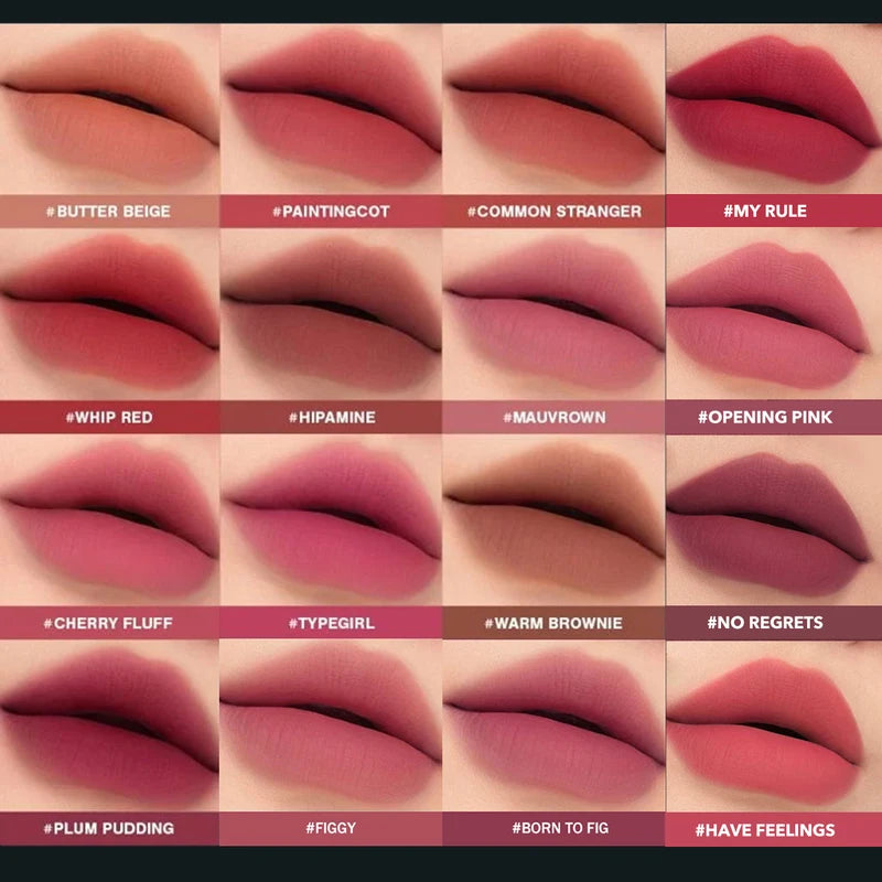 Long-Lasting Velvet Lip Clay Set - Highly Pigmented Korean Lip Makeup