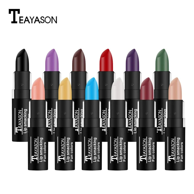 Long-Lasting Waterproof Lipstick with Matte Finish - Multiple Colors