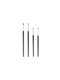 Set of 4 Precision Eye Makeup Brushes - Black Pony Hair Eyeliner & Eye Shadow Applicators
