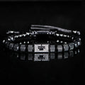 Luxury Micro-Set Bead Bracelet with Adjustable Size Men’s Braided Jewelry