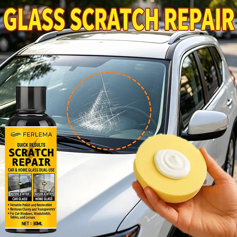 Glass Scratch Repair Paste for Car Windshields & Glass Surfaces - Deep Scratch Remover