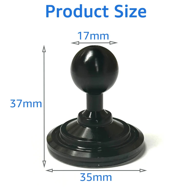 Car Dashboard Phone Holder with 17mm Ball Head Aluminum Alloy Base GPS Mount