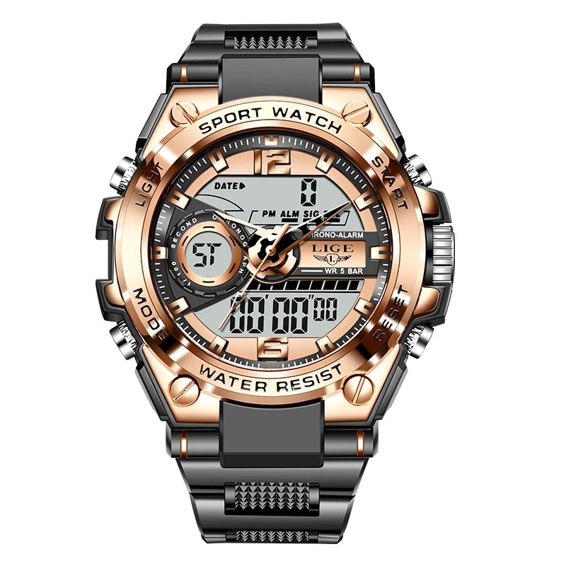 Men's Digital Sport Watch Waterproof LED Quartz Military Wristwatch