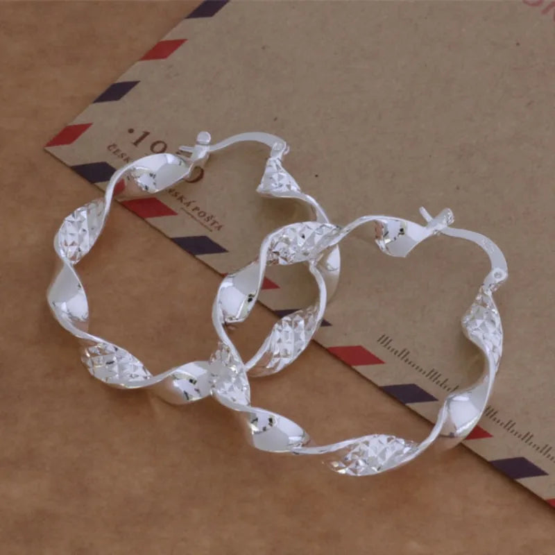 925 Sterling Silver Handcrafted Earrings for Women Wedding Engagement Party Gift