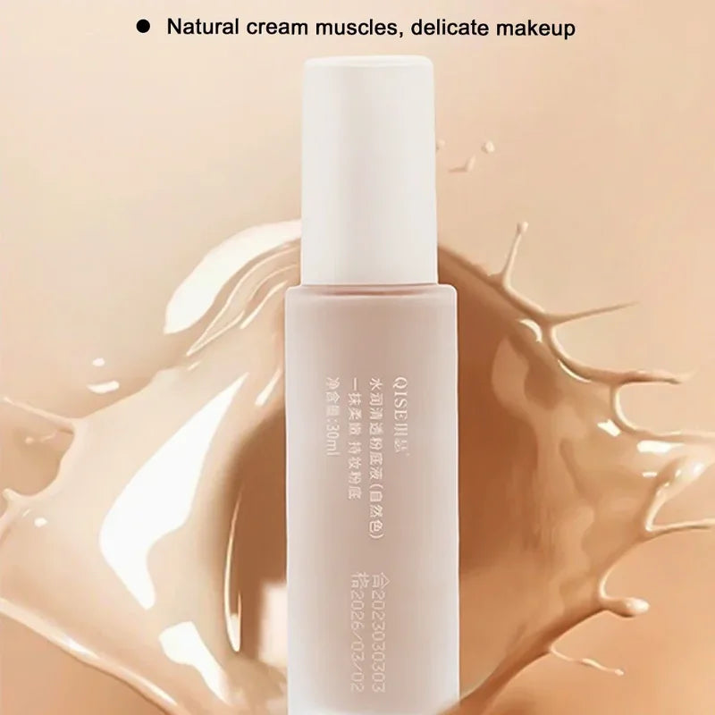 30ml Waterproof Long Wear Matte Liquid Foundation with Concealer - Natural Finish