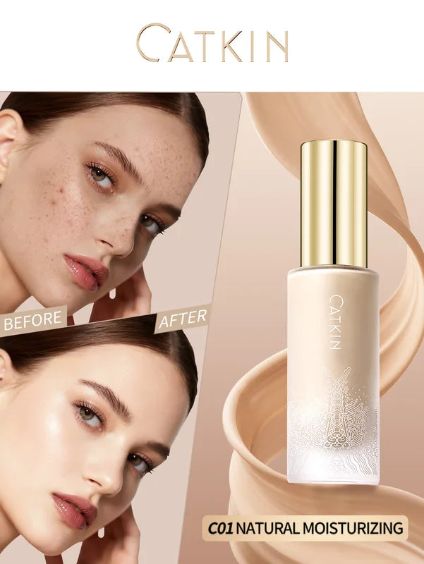Full Coverage Liquid Foundation for All Skin Types - Long Lasting & Nourishing