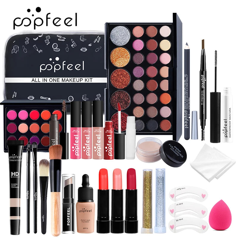 All-in-One Makeup Kit Set for Women - Complete Cosmetics Collection