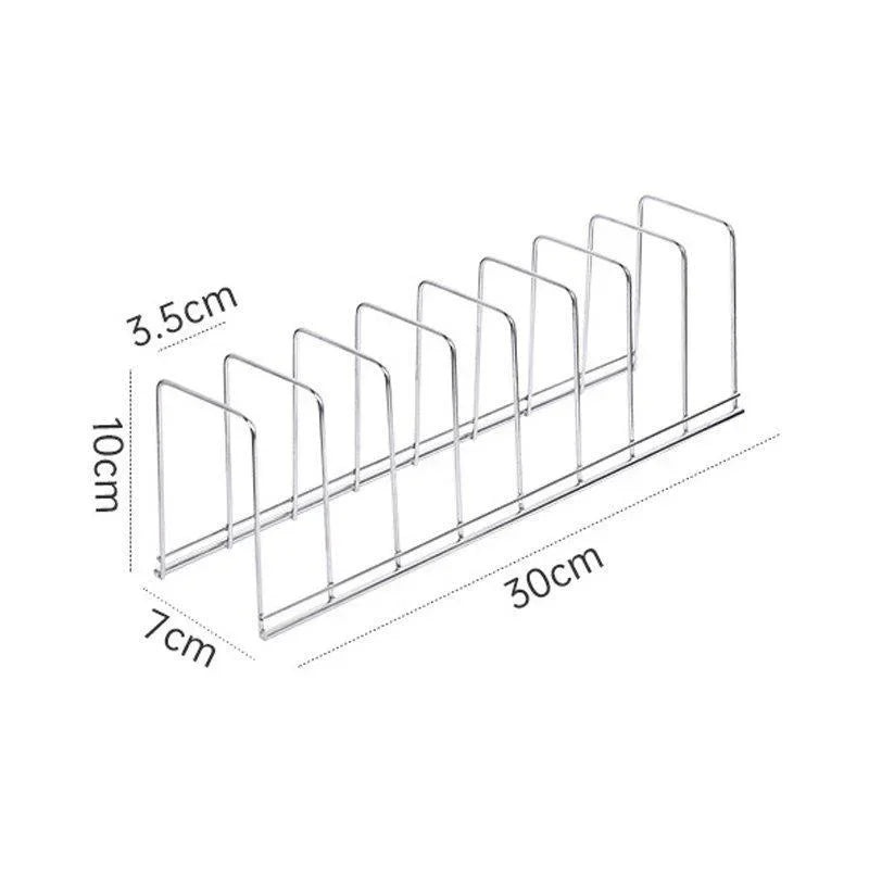 Stainless Steel Dish Rack Kitchen Drainage Organizer 30cm Silver