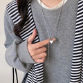 Long Baroque Pearl Necklace for Women Adjustable Chain Fashion Jewelry