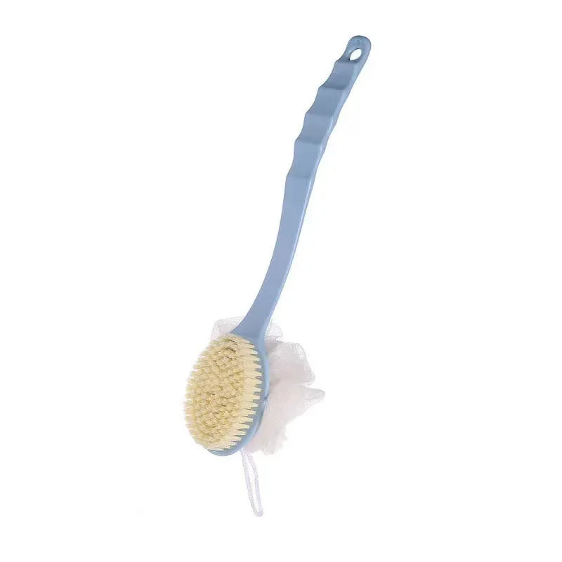 2-in-1 Soft Back & Body Exfoliating Bath Brush with Non-Slip Handle