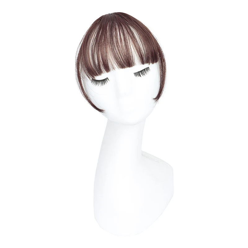 Invisible Air Bangs Hair Extension Front Fringes for Women - Black & Brown