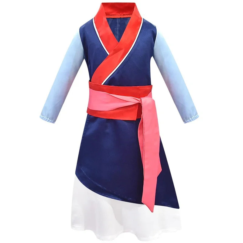 Girls Mulan Costume Dress with Accessories for Halloween & Christmas