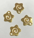 30pcs Star Swirl Charms 14x13mm Zinc Alloy Jewelry Pendants with Holes