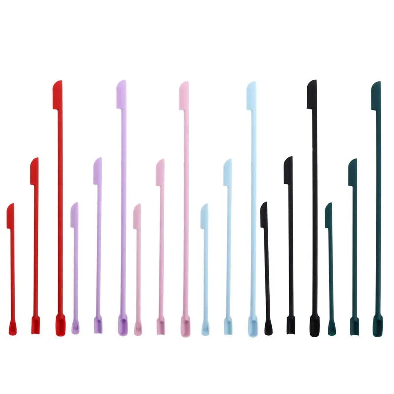 3Pcs Silicone Spatula Set Reusable Double-Head Scrapers for Cosmetics & Kitchen