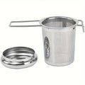 Stainless Steel Tea Filter with Folding Handle and Lid - Multi-Purpose Loose Tea Strainer