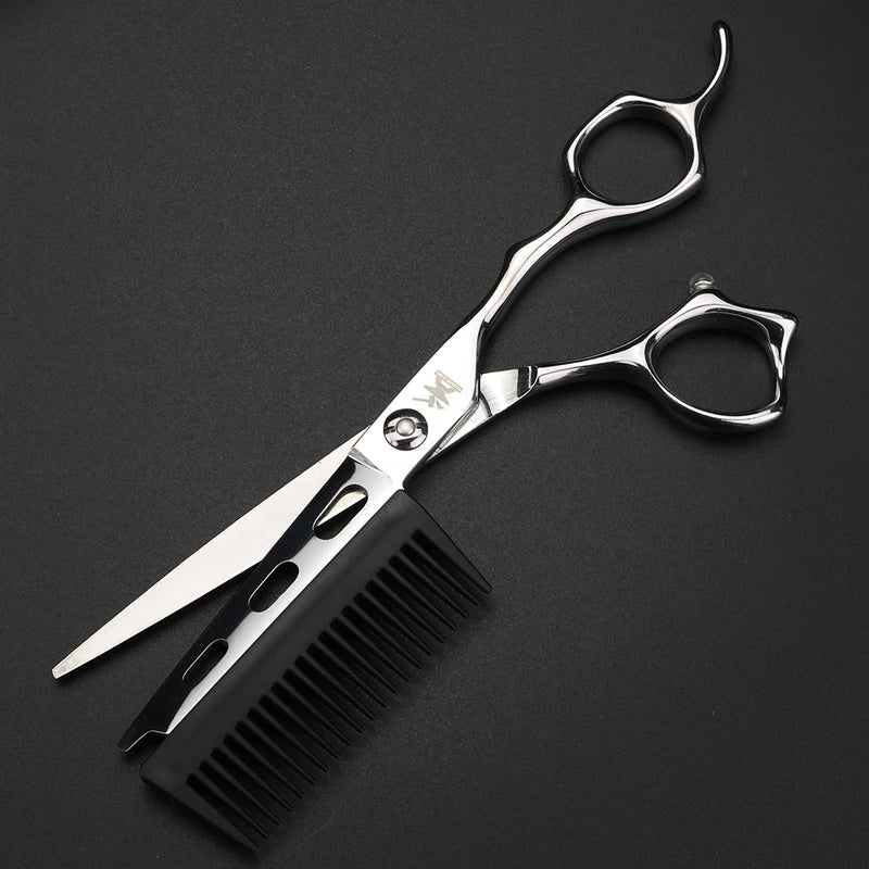 6 Inch Hairdressing Scissors and Comb Set - Japan 440C Steel, Professional Salon Tool
