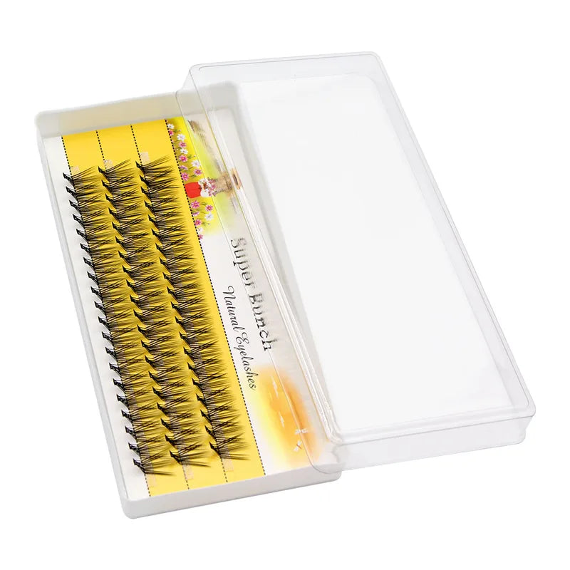 False Eyelash Clusters 20D Mink L Curl Handmade Extensions, 60 Clusters