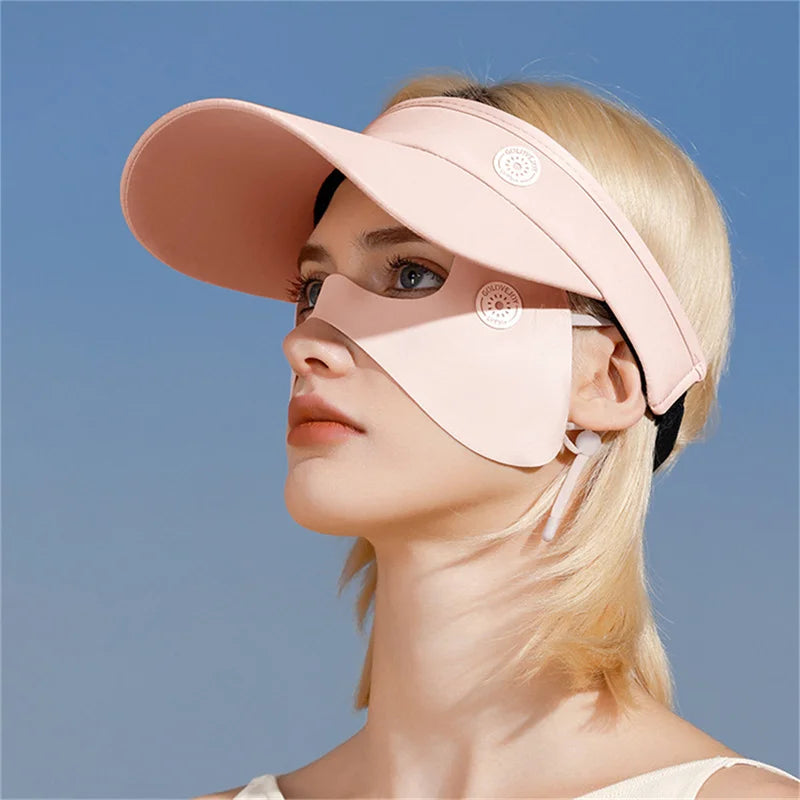 Summer UV Protection Mask - Breathable Ice Silk Face Cover for Outdoor Activities