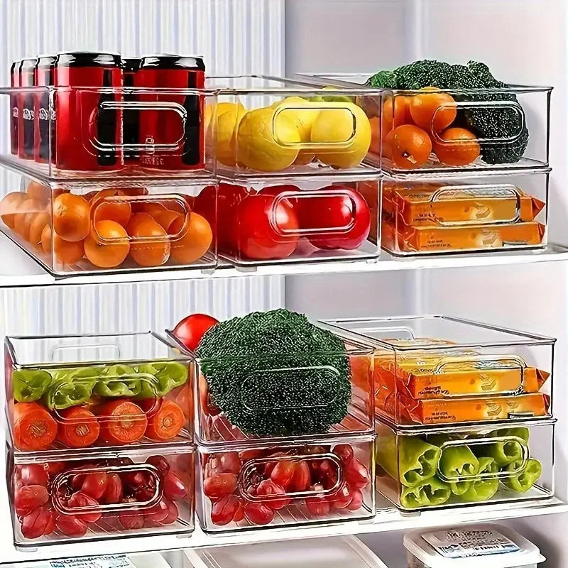 Transparent Food Storage Containers for Fruits Vegetables Meat - Durable & Easy Clean