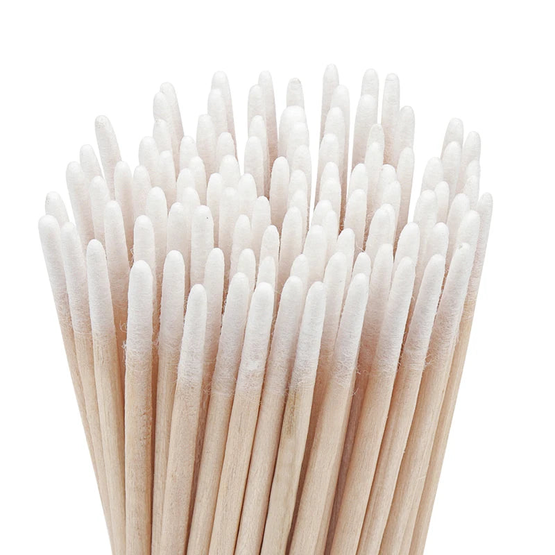 Disposable Ultra-small Cotton Swab Makeup Brushes for Eyelash Extension Removal - 100/300 Pcs