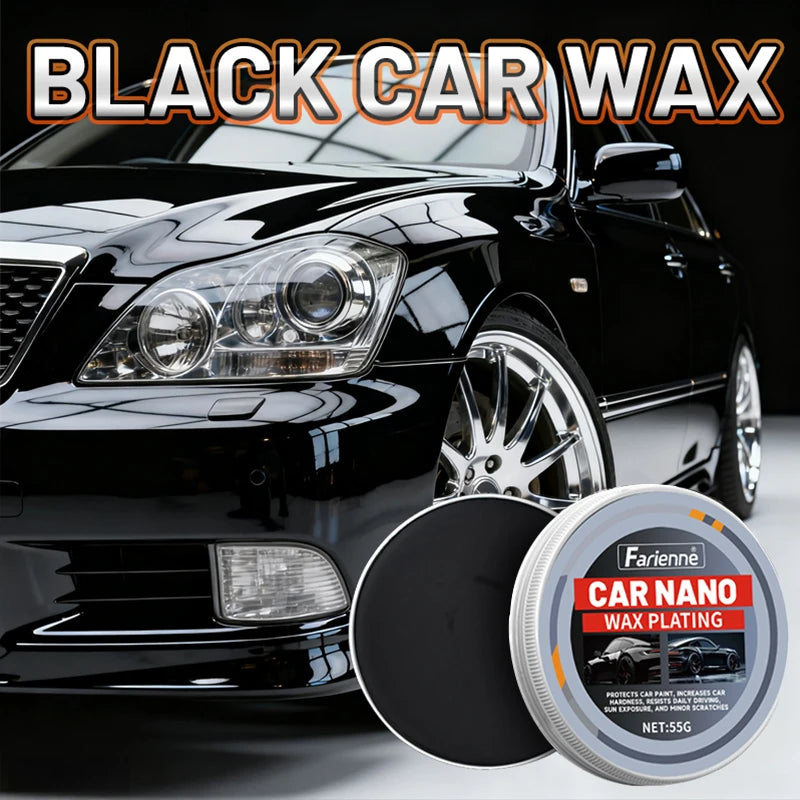 Black Car Nano Wax Plating Kit 55g Scratch Repair & Hydrophobic Paint Protection