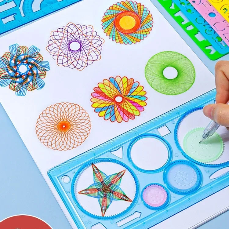 Kids Drawing Stencil Set with Animal Themes for Art & Craft Projects