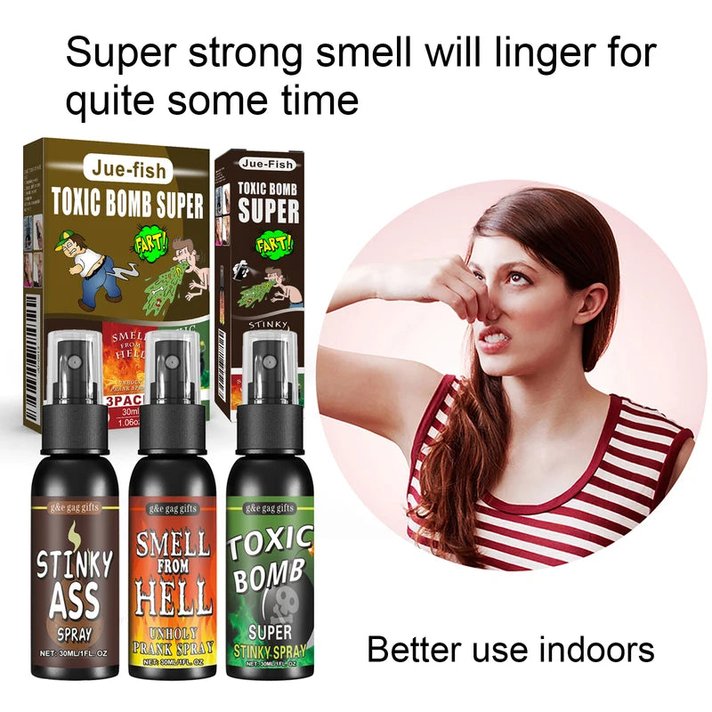 Prank Fart Spray Stink Bomb Liquid for Jokes and Party Gags, Realistic Smell, Non-Toxic