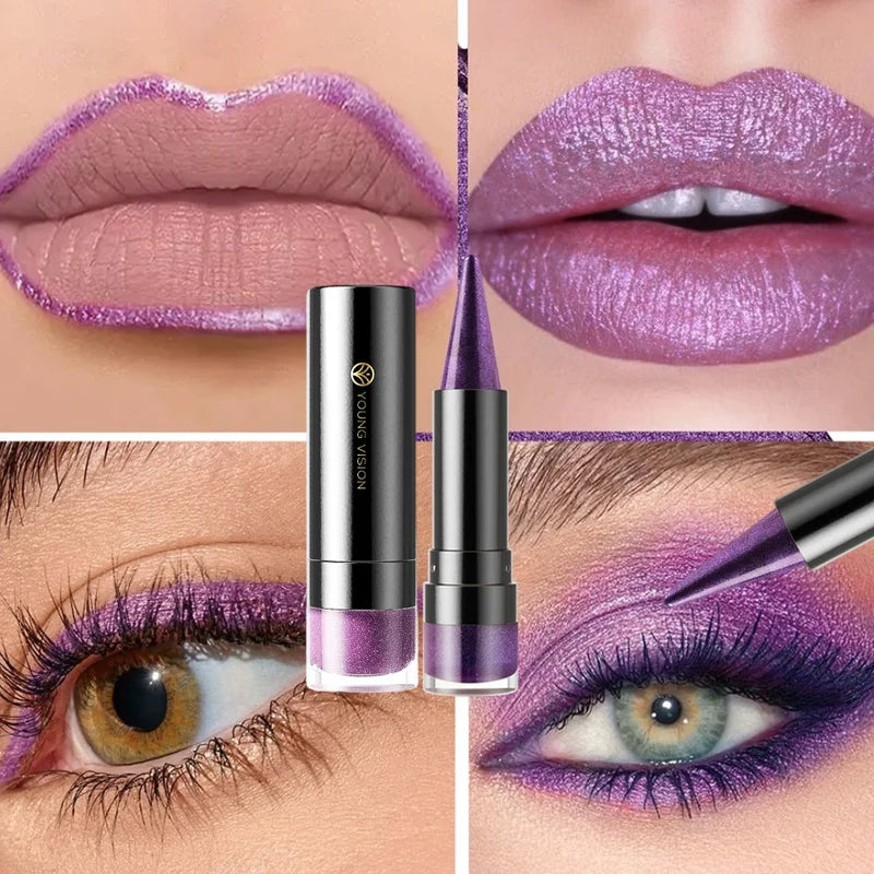 Dual-Finish Lipstick Set with 6 Colors Matte Pearl Waterproof Kiss-Proof