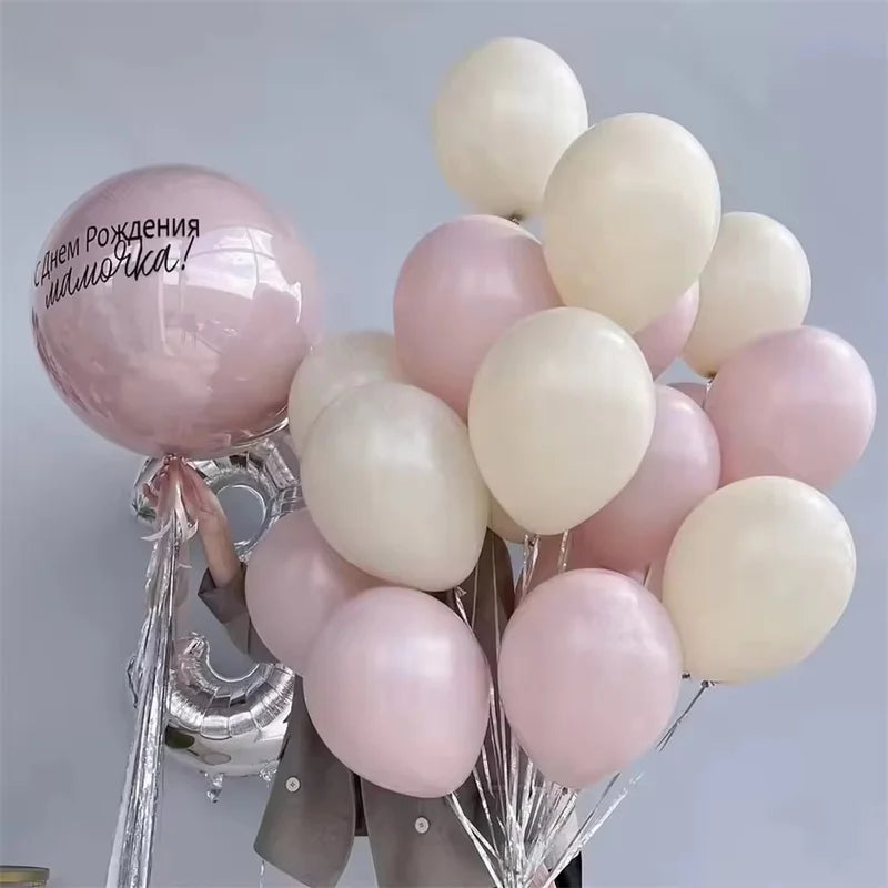 Pink Latex Balloons Set - 10 Inch & 16 Inch for Birthday Wedding Baby Shower Decor