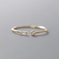 Sterling Silver CZ Ring for Women Adjustable Gold Finish Wedding Jewelry