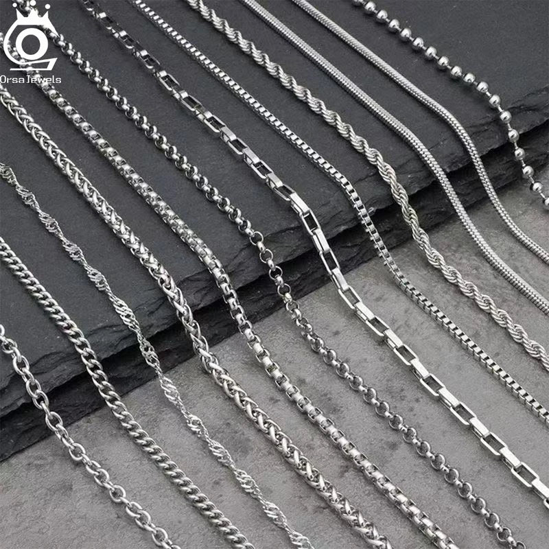 Sterling Silver Chain Necklace for Men & Women - Simple High-Quality Jewelry